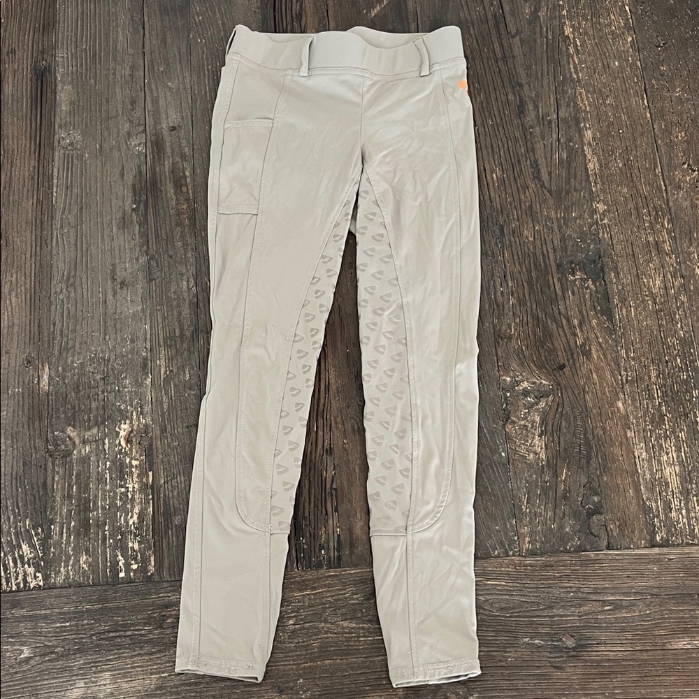 Beige Riding Pants with Grip Detail